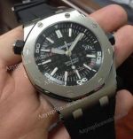 Replica Audemars Piguet Diver's Watch - Swiss 3120 - Black Dial Black Rubber Strap